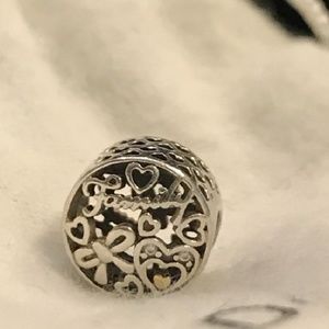 Authentic Pandora Two Tone Family Charm